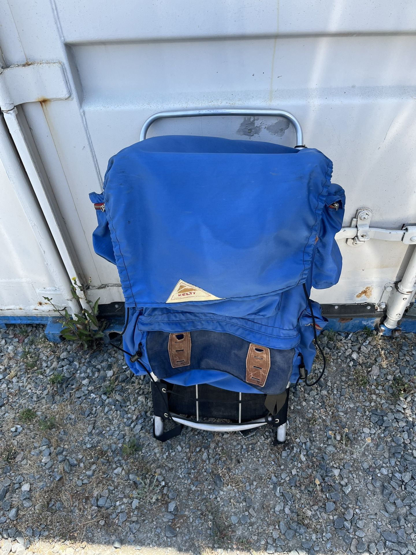 Vintage Kelty Backpack Large External Frame Blue
