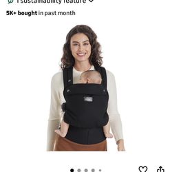 Mom Cozy Pure Hug baby carrier in air mesh black