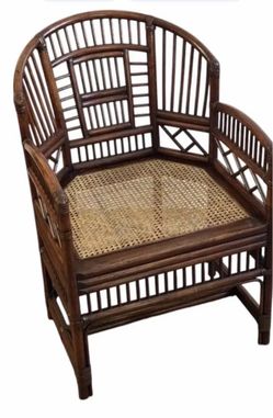 Vintage Brighton bamboo (rattan) cane arm chair