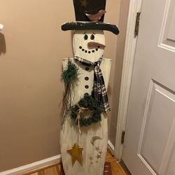 Wooden Snowman 