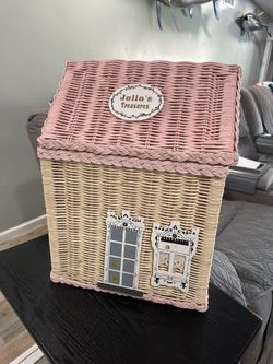 Vintage Cottage Toy Box Hamper Storage 24x16