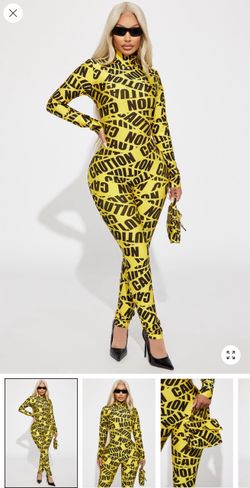 Proceed with caution 3 piece costume set
