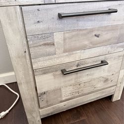Modern Rustic Bed Frame + Mattress + Nightstand (Full Set)