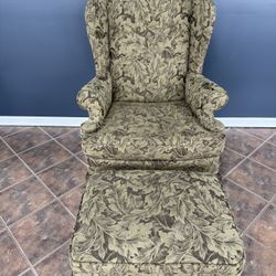 Wingback Chair & Ottoman