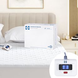 Sealy Heated Mattress Pad Full Size Plush Coral Fleece 10 Heat Settings Auto Off