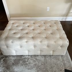 30 X 46 X 16 Ottoman - Like New - Off-white In Color 