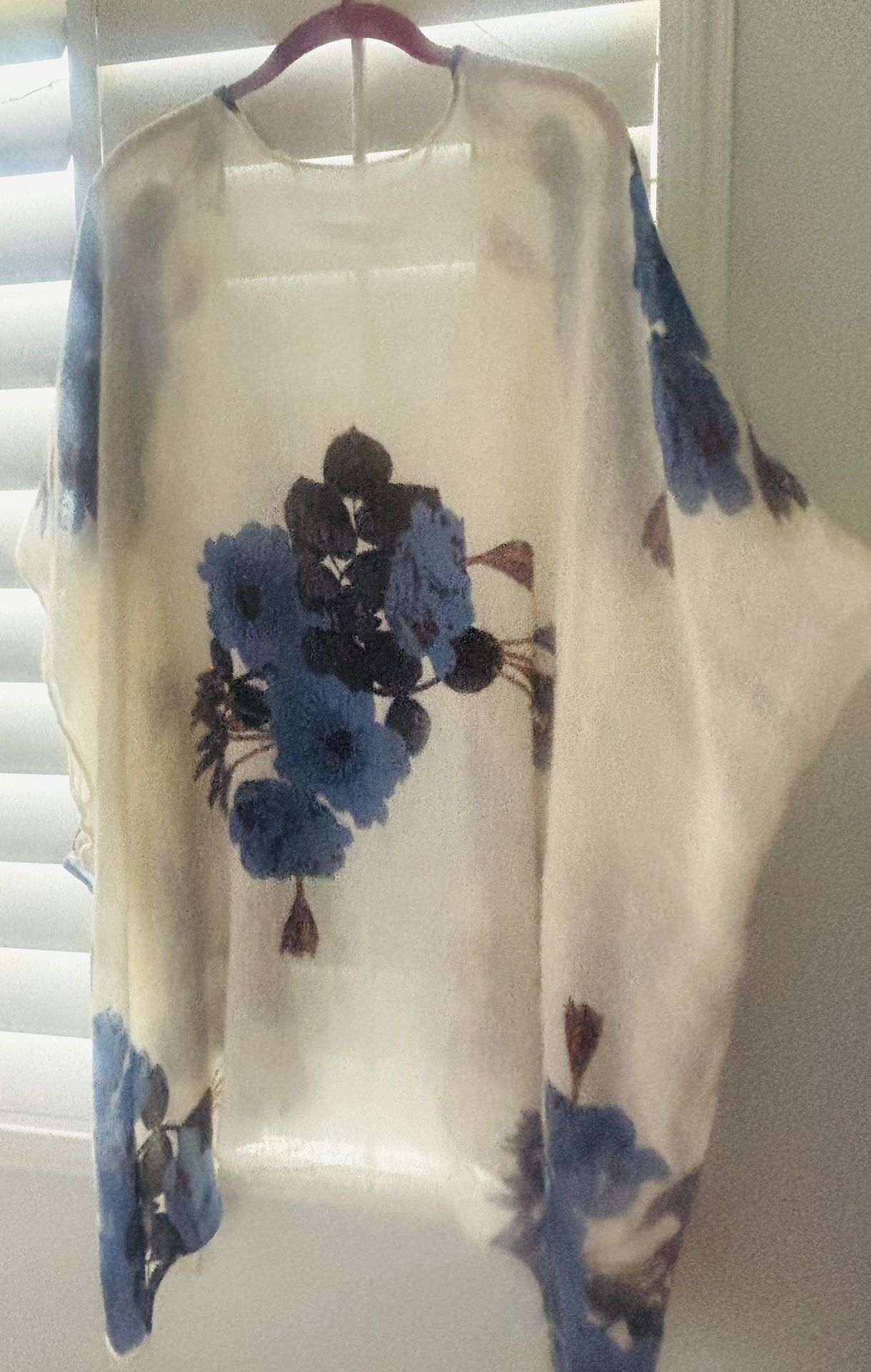 Floral, Beach Cover Up / Light Wight Sweater Cardigan