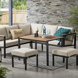 Brand New 4-Piece/6 Seater Complete Outdoor Furniture Set