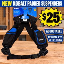 $25 New Kobalt Padded Suspenders