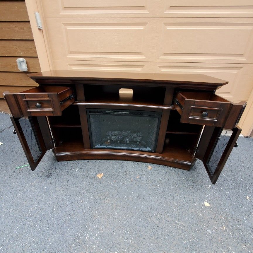 2 Beautiful Solid Wood Large Fireplace For Sale . Only $390 Each. Works Perfectly