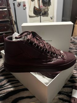 Balenciaga Arena High-Top Leather Sneakers