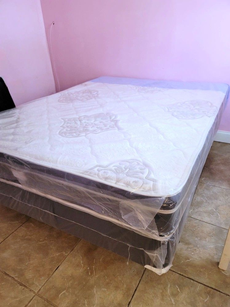 NEW QUEEN PILLOW TOP MATTRESS AND BOX SPRING AVAILABLE KING SIZE