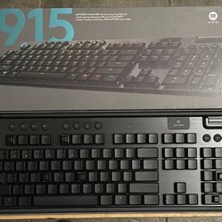  Logitech G915 TKL Lightspeed wireless RGB mechanical gaming keyboard.  