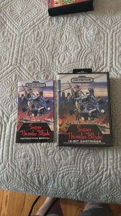 Sega Genesis Super Thunder Blade Box + Manual