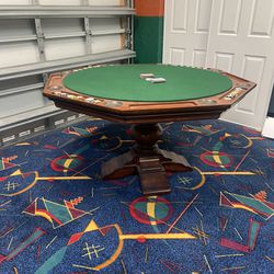 Traditional Poker Table Like New Reversible Top