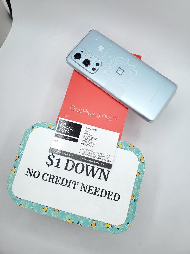 New Unlocked OnePlus 9 Pro 5G 256GB 90 DAY WARRANTY $1 DOWN NO CREDIT NEEDED