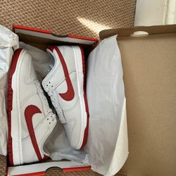 DS Nike dunk Grey and red men’s size 8.5