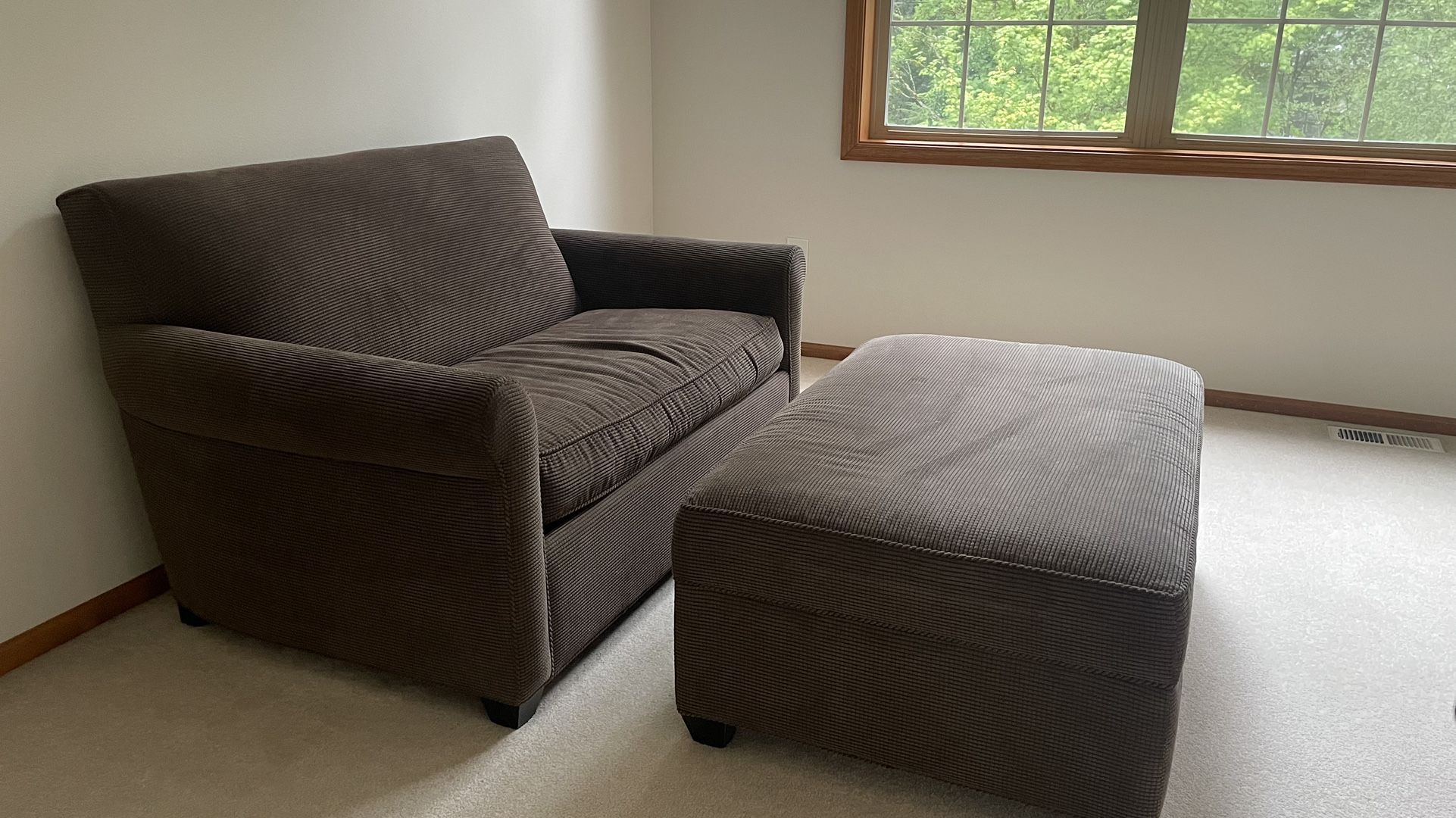 Love Seat With Twin Hide-a-bed And Ottoman
