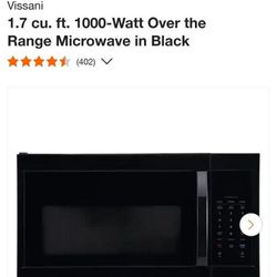 Vissani Over The Range Microwave