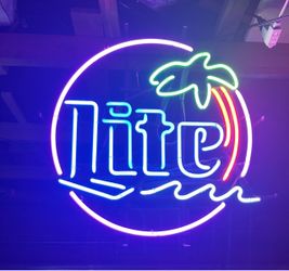 Miller Lite neon beer bar light sign