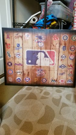 36" X 28" MLB Canvas Print Art