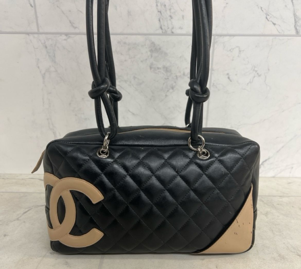 Chanel Ligne Cambon Bag Authentic (PO1019399)- Fair Condition