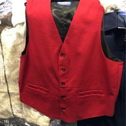 Pendleton Wool Red Vest: New/USA Made (Size Men’s )