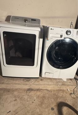 Front load washer and dryer set