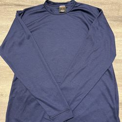 Patagonia Long Sleeve Capilene Cool Lightweight Baselayer Shirt Blue Small