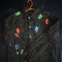 Custom Army Paint-Splatter Jacket 🔥