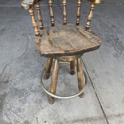 Chair Stool - Solid Wood, Swivel