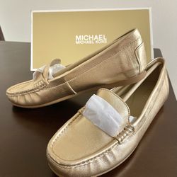 NEW Michael Kors Gold Slip On Loafers Men’s 8.5