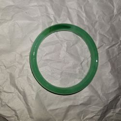 white and green jade bracelet