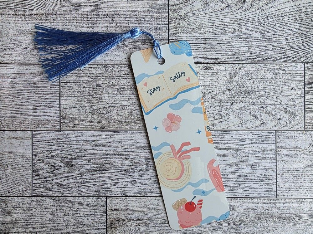 Handmade Stay Salty Beach Metal Bookmark β Shipping Only! ππ