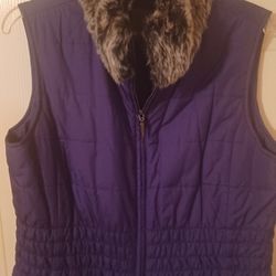 Women's Purple Puffer Vest