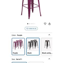 Bar Stool - Purple 