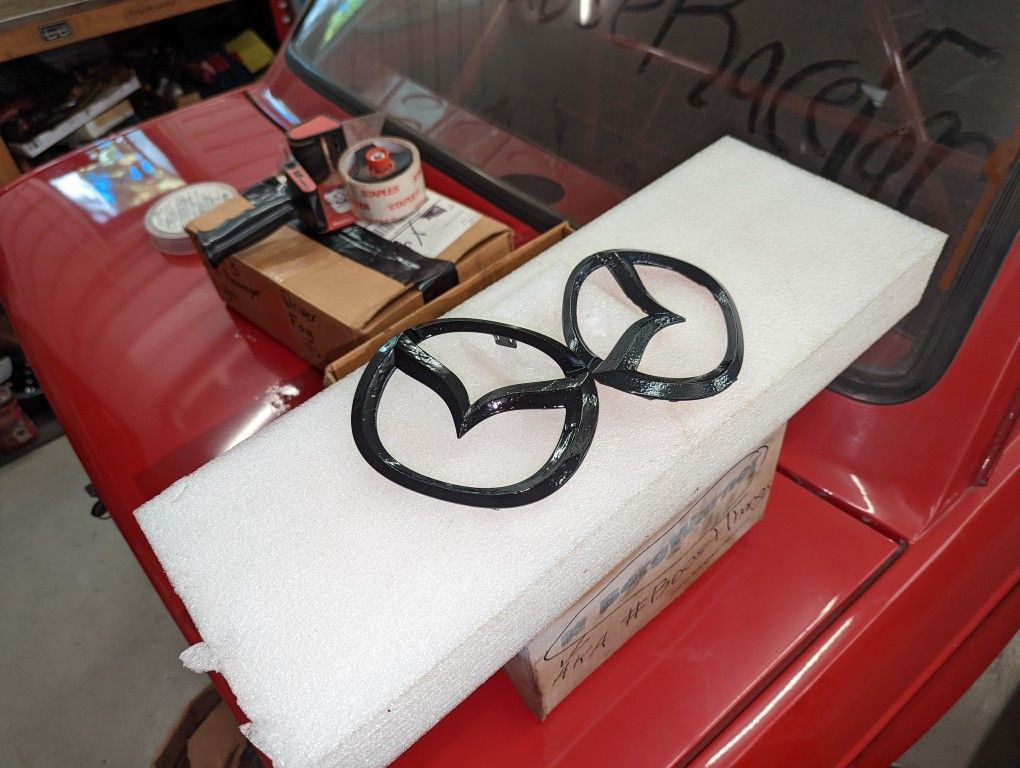 MazdaSpeed 3 Metallic Black Front Emblems