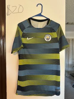 Manchester city jersey mens size small green blue 
