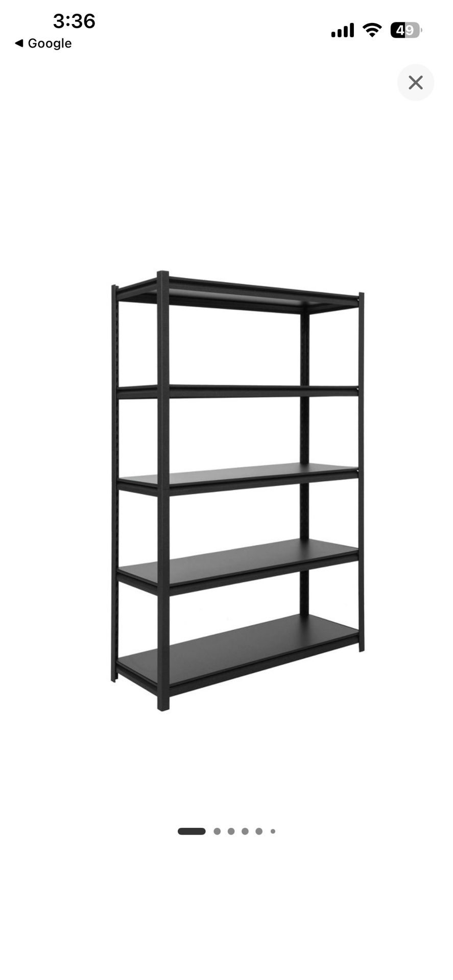 NEW - 5 Tier Steel Utility Storage Rack Shelves D: 13” x W: 35” x H: 71”