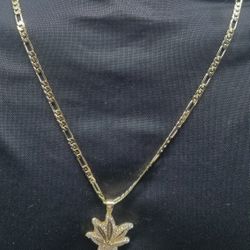 14k Gold Plated Figaro Chain, Plus Pendant !
