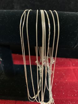 Sterling silver box chains $15 each