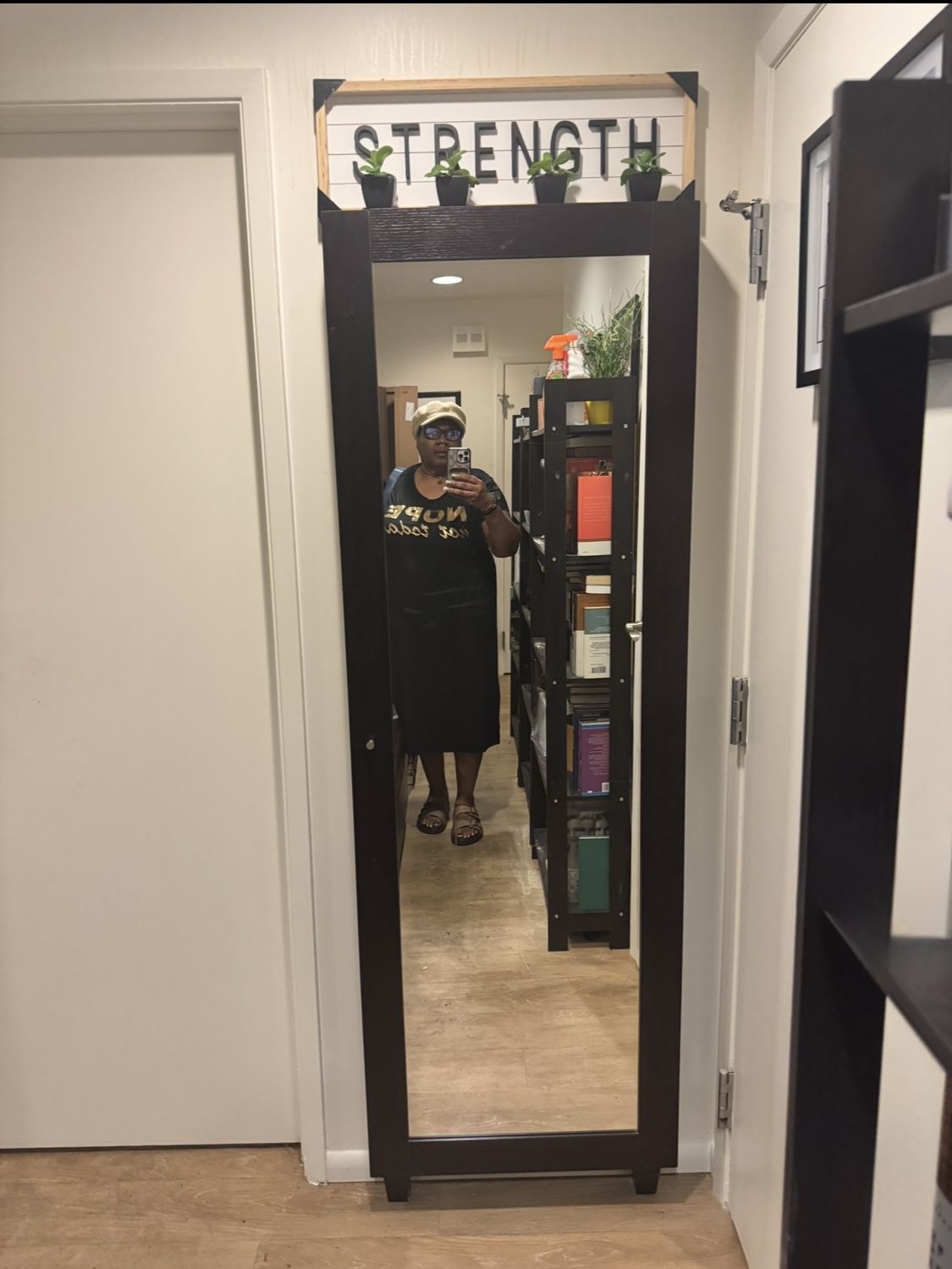 Floor Length Mirrored Jewelry Cabinet