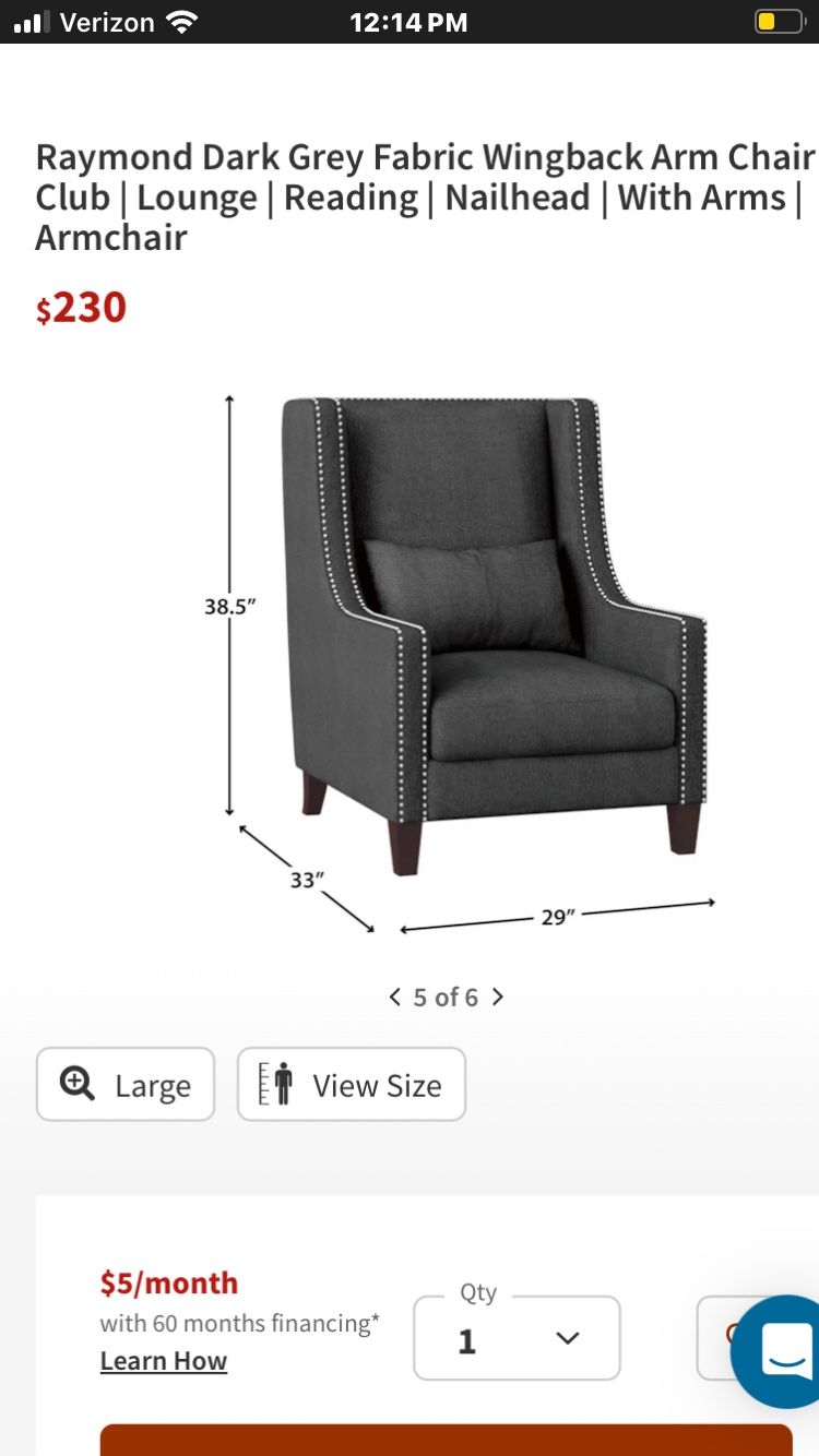 Wingback Arm Chair