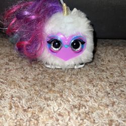 Pompsie Lumies Sky Rocket Interactive Color Game Music Pet Plush Works 4". Hair is tangled & needs to be combed 