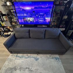 IKEA FRIHETEN Sleeper Sofa – Dark Gray – Pull-Out Bed w/ Storage