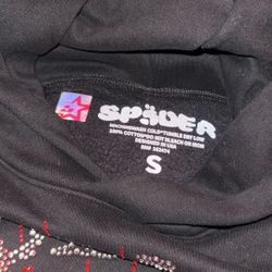 sp5der black and red rhinestone 