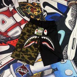 A Bathing Ape Bape Shark Camo Short  