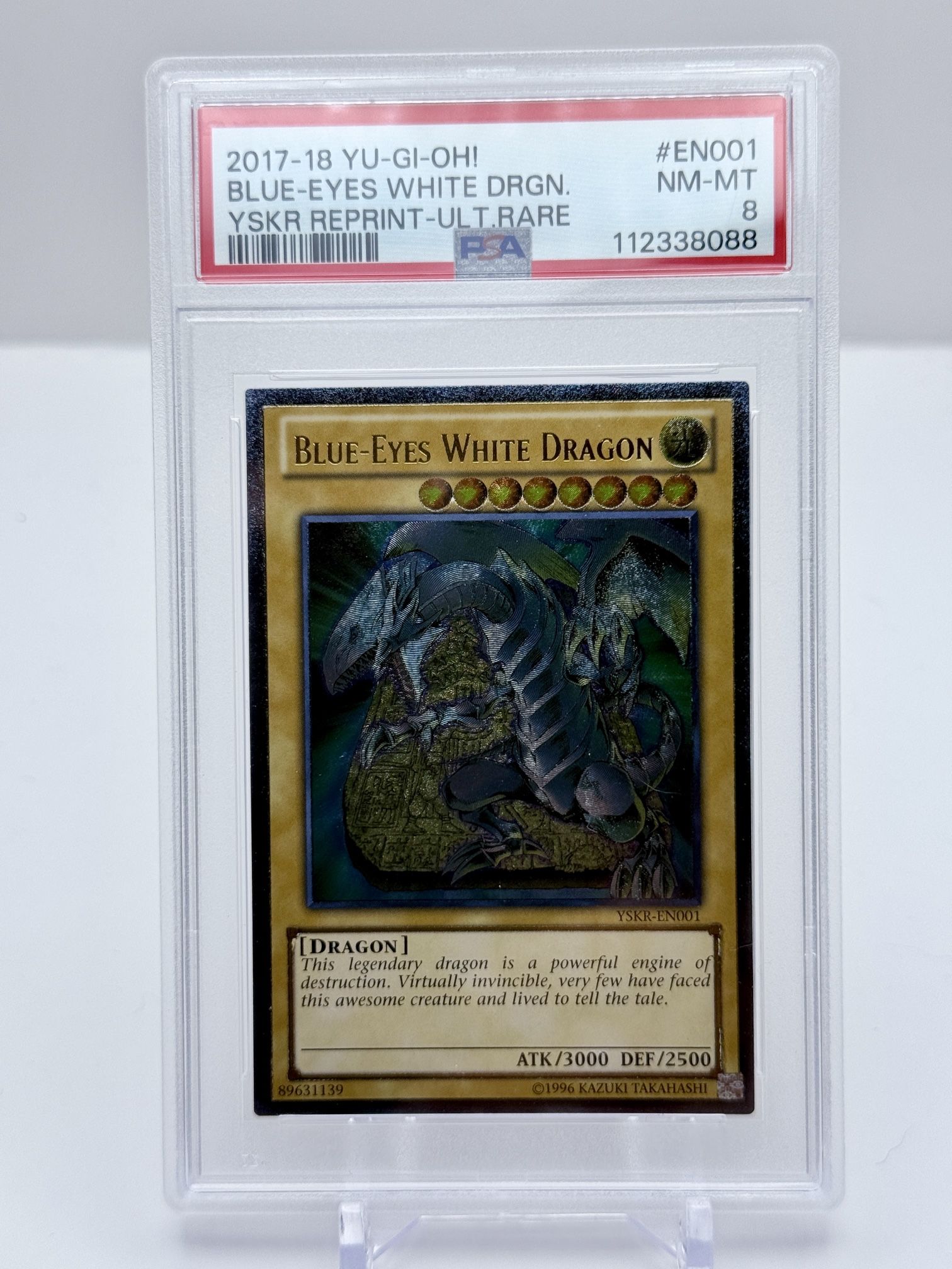 2017 Blue Eyes White Dragon YSKR-EN001 PSA 8