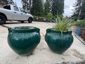 Set of 2 Fiberglass planters ( $30/each)
