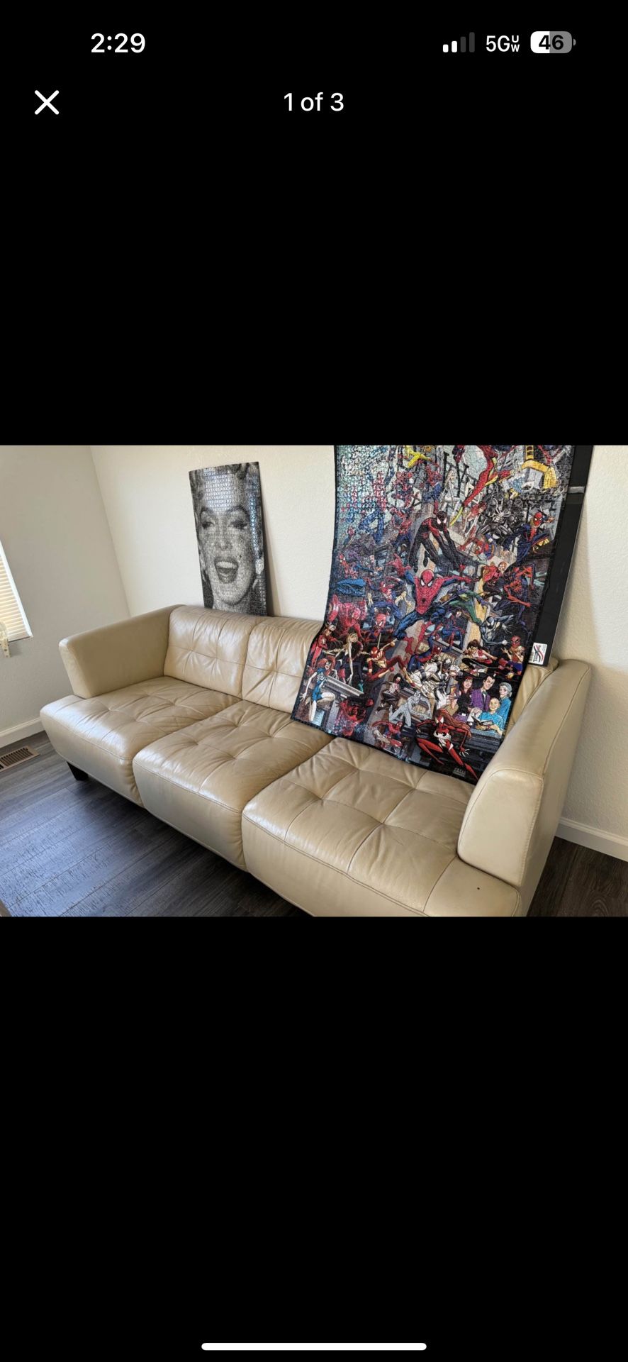 Couch with ottoman and chair